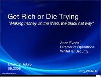 Get Rich or Die Trying - "Making money on the Web, the black hat way" [09.2008 ed.]
