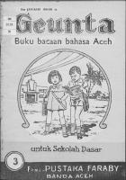 Geunta. Buku bacaan bahasa Aceh untuk Sekolah Dasar 3. Kitab beuet basa Acèh