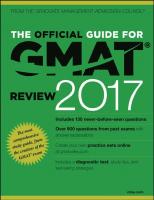 GMAT Official Guide 2017
 9781119347620, 9781119348016, 9781119347972