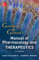 Goodman and Gilman Manual of Pharmacology and Therapeutics, Second Edition [2 ed.]
 007176917X, 9780071769174