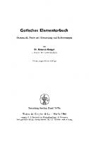 Gotisches Elementarbuch: Grammatik, Texte mit Übersetzung und Erläuterungen
 9783111367767, 9783111010700