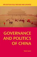 Governance and Politics of China
 9780333716939, 9780333693353, 9781137445278, 9781137445308, 1137445270