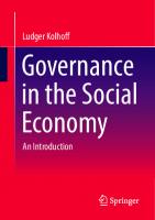 Governance in the Social Economy: An Introduction
 3658387424, 9783658387426