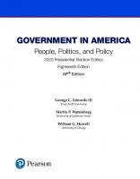 Government in America: People, Politics, and Policy, 2020 Presidential Election Edition [AP Edition] [18 ed.]
 0136928102, 9780136928102