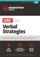 GRE Verbal Strategies: Effective Strategies & Practice from 99th Percentile Instructors
 1506238238