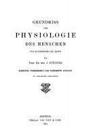 Grundriss der Physiologie des Menschen: Für Studierende und Ärzte [7., verb. und verm. Aufl. Reprint 2020]
 9783112339183, 9783112339176