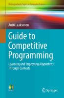 Guide to Competitive Programming: Learning and Improving Algorithms Through Contests
 9783319725475, 3319725475