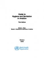Guide to Hygiene and Sanitation in Aviation [3 ed.]
 9789240685345, 9789241547772