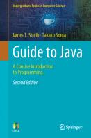 Guide to Java: A Concise Introduction to Programming [2 ed.]
 3031228413, 9783031228414, 9783031228421