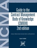 Guide to the contract management Body of knowledge (CMBOK) [2 ed.]