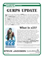 GURPS 4th edition. GURPS Update