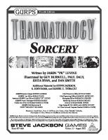 GURPS 4th edition. Thaumatology: Sorcery