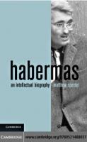 Habermas: An Intellectual Biography
 0521488036, 9780521488037