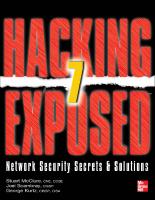 Hacking Exposed 7, 7th Edition [7th edition]
 9780071780292, 0071780297, 9780071780285, 0071780289