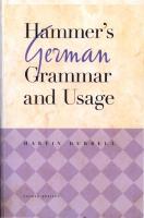 Hammer's German Grammar and Usage [4 ed.]
 0071396543, 9780071396547