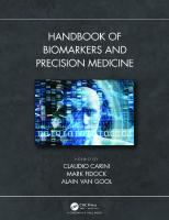 Handbook of Biomarkers and Precision Medicine
 9780429576737, 0429576730