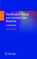Handbook of Critical and Intensive Care Medicine [4 ed.]
 9783030682699, 9783030682705, 3030682692