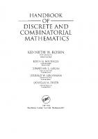 Handbook of discrete and combinatorial mathematics
 0849301491, 9780849301490