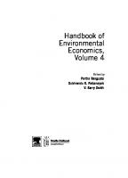 Handbook of Environmental Economics [4, 1 ed.]
 0444537724, 9780444537720