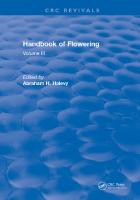 Handbook of Flowering: Volume III [1 ed.]
 9781315893457, 9781351072557, 9781351089456, 9781351097901, 9781351081009