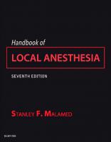 Handbook of Local Anesthesia [7th Edition]
 9780323613446,  9780323582094,  9780323582087