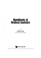 Handbook of medical statistics
 9789813148963, 9813148969, 9789813148970, 9813148977