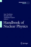 Handbook of Nuclear Physics
 9811963444, 9789811963445