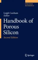 Handbook of Porous Silicon [2 ed.]
 9783319713793, 9783319713816