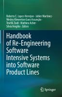 Handbook of Re-Engineering Software Intensive Systems into Software Product Lines
 9783031116858, 9783031116865