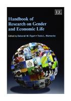 Handbook of Research on Gender and Economic Life
 1782547495, 9781782547495