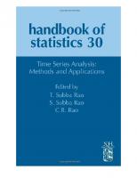 Handbook of Statistics 30: Time Series Analysis: Methods and Applications [30, First ed.]
 9780444538581
