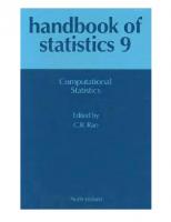 Handbook of Statistics 9: Computational Statistics [9, 1 ed.]
 9780444880963, 0444880968