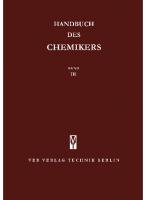 Handbuch des Chemikers - Band III [III]