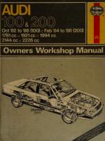 Haynes Audi 100 & 200 Owners Workshop Manual
 0856969079, 9780856969072
