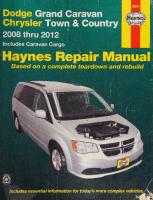Haynes Dodge Grand Caravan Chrysler Town & Country Automotive Repair Manual
 1620920441, 9781620920442