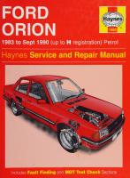 Haynes Ford Orion Service and Repair Manual
 1859602339, 9781859602331