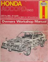 Haynes Honda Accord Owners Workshop Manual
 0856968609, 9780856968600