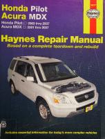 Haynes Honda Pilot, Acura MDX Automotive Repair Manual
 1563926903, 9781563926907