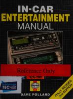 Haynes In-Car Entertainment Manual [2 ed.]
 1850108625, 9781850108627