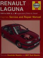 Haynes Renault Laguna Petrol & Diesel Service and Repair Manual
 1859605990, 9781859605998