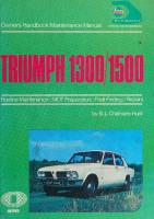 Haynes Triumph 1300 & 1500 Owners Handbook/Maintenance Manual
 0900550775, 9780900550775