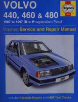 Haynes Volvo 400 Series Service and Repair Manual
 085733655X, 9780857336552