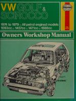 Haynes VW Golf & Scirocco Owners Workshop Manual
 0856962848, 9780856962844