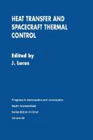 Heat Transfer and Spacecraft Thermal Control [1 ed.]
 9781600862793, 9780262120425
