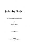 Heinrich Waser: Ein Drama in fünf Aufzügen mit Gesängen [Reprint 2019 ed.]
 9783111479453, 9783111112497