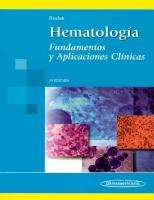 Hematología. Fundamentos y Aplicaciones Clínicas [2 ed.]
 9500618761, 8479038136