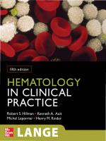 Hematology in Clinical Practice [5th Edition]
 0071626999, 9780071626996, 9780071766531