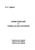 Henri Poincaré e a Teoria da Relatividade