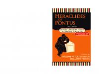 Heraclides of Pontus: Texts, Translation, and Discussion (Rutgers University Studies in Classical Humanities) [1 ed.]
 9781412807210, 9780765802835, 9781412807982, 1412807212