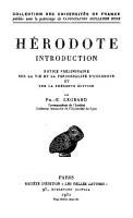 Hérodote, Introduction: Notice préliminaire sur la vie et personnalité d’Hérodote et sur la présente édition [1 ed.]